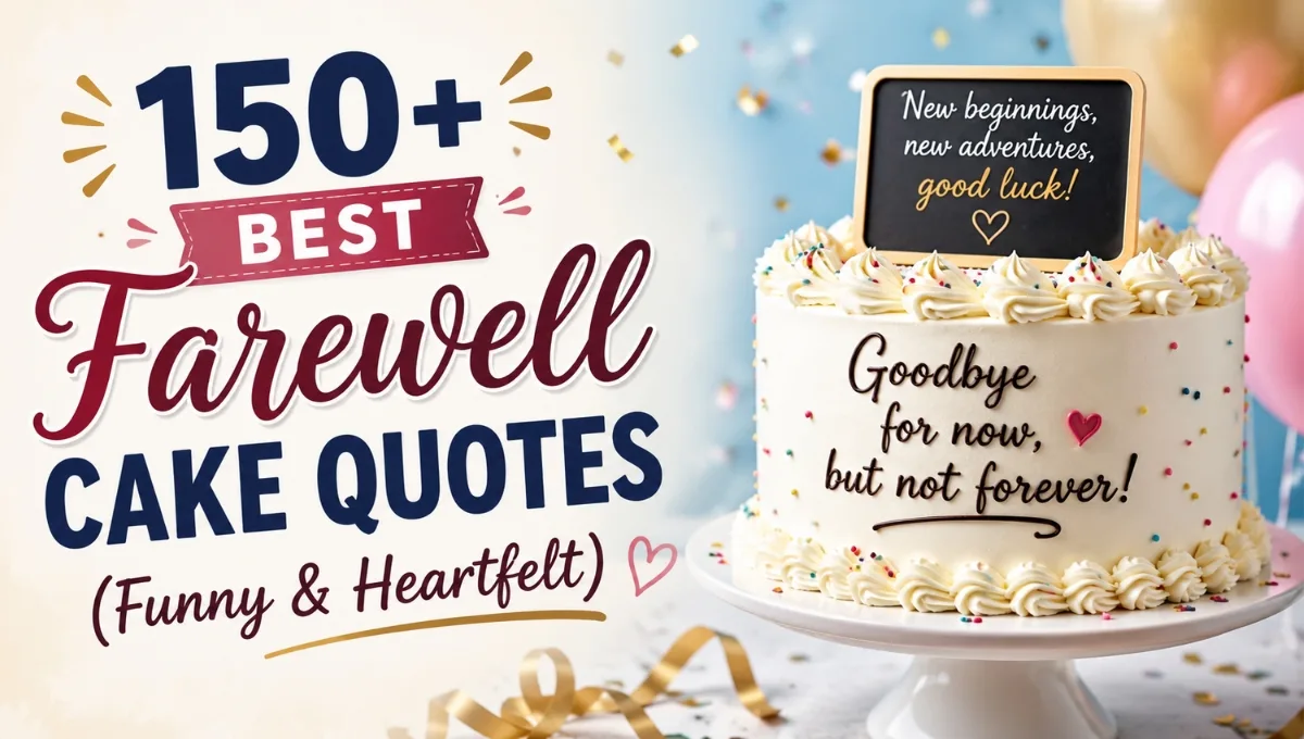 150+ Best Farewell Cake Quotes (Funny & Heartfelt)