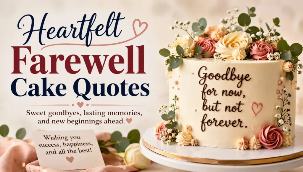 Heartfelt Farewell Cake Quotes