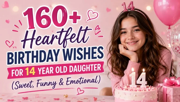 160+ Heartfelt Birthday Wishes for 14 Year Old Daughter (Sweet, Funny & Emotional)