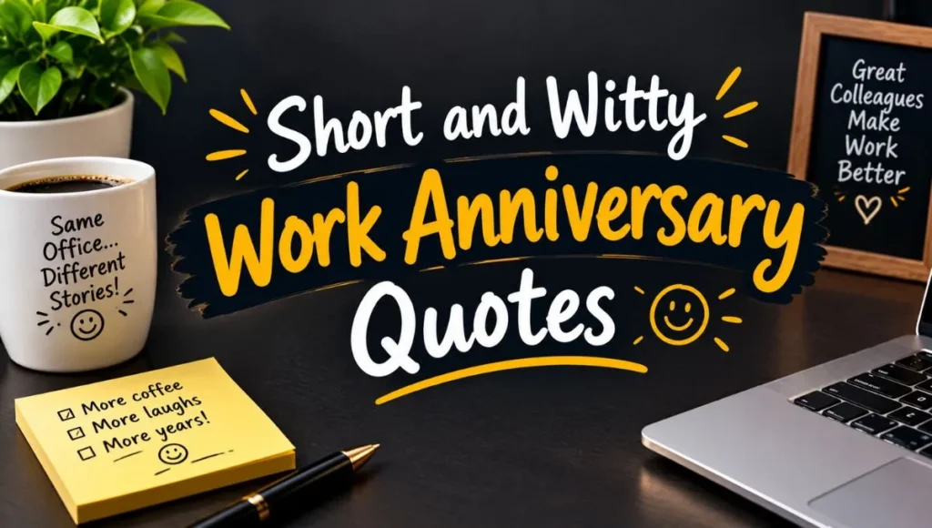 Short and Witty Work Anniversary Quotes