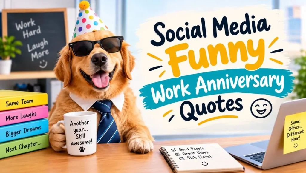 Social Media Funny Work Anniversary Quotes