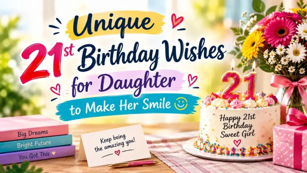 Unique 21st Birthday Wishes for Daughter to Make Her Smile